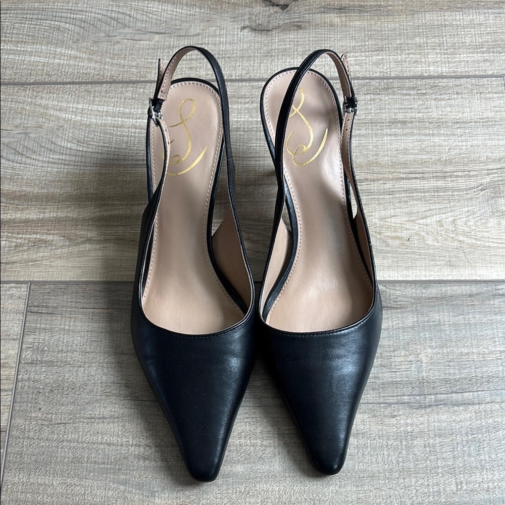 Sam Edelman Black Slingback Kitten Heels